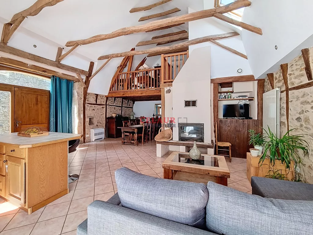 Stone building complex with swimming pool