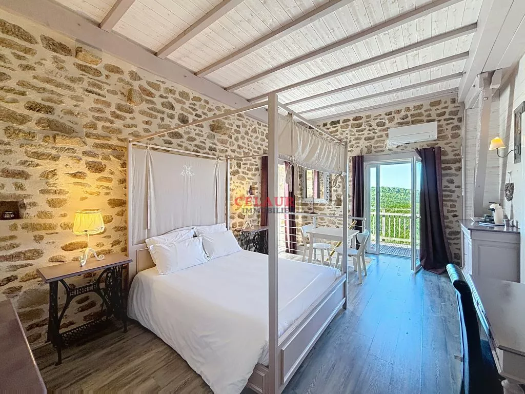 DOMAINE DE 10 HA : MAISON, GRANGE AMENAGEE, VUE, PISCINE